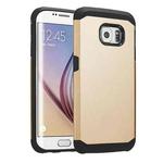 For Galaxy S6 Edge Colorful Hybrid Slim Armor Plastic & TPU Protective Case (Gold)