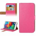 Crazy Horse Texture Leather Case with Credit Card Slot & Holder for Galaxy S5 / G900 (Magenta)