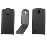 Vertical Flip Leather Case for Galaxy S IV Active / i9295(Black)