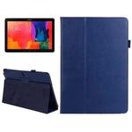 2-folding Litchi Texture Flip Leather Case with Holder for Galaxy Note & Tab Pro 12.2 / P900(Blue)