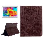 Crocodile Texture Leather Case with Holder for Galaxy Tab 4 10.1 / SM-T530(Brown)
