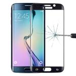 0.3mm 9H Surface Hardness 3D Curved Surface Full Screen Cover Explosion-proof Tempered Glass Film for Galaxy S6 edge(Black)