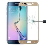 0.3mm 9H Surface Hardness 3D Curved Surface Full Screen Cover Explosion-proof Tempered Glass Film for Galaxy S6 edge(Gold)