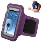Sports Armband Case with Earphone Hole for Galaxy SIII mini/ i8190 , Galaxy Trend Duos / S7562 (Purple)