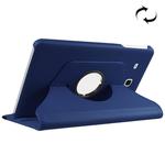 Litchi Texture Horizontal Flip Solid Color Leather Case with 360 Degrees Rotation Holder for Galaxy Tab E 9.6 / T560 / T561(Dark Blue)