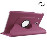 Litchi Texture Horizontal Flip Solid Color Leather Case with 360 Degrees Rotation Holder for Galaxy Tab E 9.6 / T560 / T561(Purple)