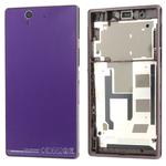 Middle Board + Battery Back Cover for Sony L36H (Purple)