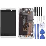 LCD Screen and Digitizer Full Assembly with Frame for BlackBerry Z10 4G(White)