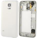 For Galaxy S5 / G900 OEM Version LCD Middle Board (Dual Card Version) with Button Cable & Back Cover ,  (White)