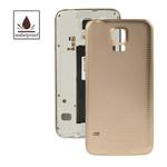 For Galaxy S5 / G900 High Quality Plastic Material  Battery Housing Door Cover with Waterproof Function (Gold)