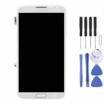 Original LCD Display + Touch Panel with Frame for Galaxy Note II / N7100(White)
