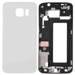 For Galaxy S6 Edge / G925 Full Housing Cover (Front Housing LCD Frame Bezel Plate + Battery Back Cover ) (White)