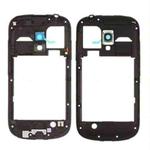 For Galaxy SIII mini / i8190 Middle Frame Bezel Back Plate Housing Camera Lens Panel  (Black)