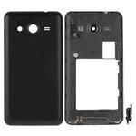 For Galaxy Core 2 / G355 Full Housing Cover (Middle Frame Bezel + Battery Back Cover) + Home Button  (Black)