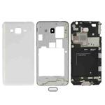 For Galaxy Grand Prime / G530 (Dual SIM Card Version) Full Housing Cover (Front Housing LCD Frame Bezel Plate + Middle Frame Bezel + Battery Back Cover) + Home Button (White)