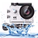 H9 4K Ultra HD1080P 12MP 2 inch LCD Screen WiFi Sports Camera, 170 Degrees Wide Angle Lens, 30m Waterproof(White)