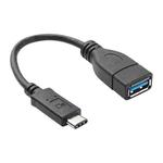 20cm USB 3.1 Type C Male to USB 3.0 Type A Female OTG Data Cable, For Nokia N1 / Macbook 12(Black)