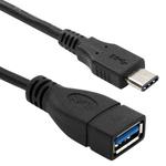1m USB 3.1 Type C Male to USB 3.0 Type A Female OTG Data Cable, For Nokia N1 / Macbook 12(Black)