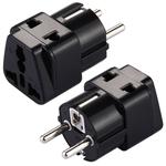 WD-9 Portable Universal Plug to (French / German) EU Plug Adapter Power Socket Travel Converter(Black)