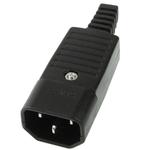 3 Prong Male AC Wall Universal Travel Power Socket Plug Adaptor(Black)