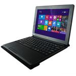 Keyboard + Leather Tablet Case with Holder for WIN 7 / WIN 8 / WIN 10, 10 inch / 10.6 inch Tablet(Black)