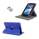 Litchi Texture 360 Degree Rotatable Universal Leather Case with Sleep / Wake-up & Holder for 7.0 inch Tablet PC(Dark Blue)