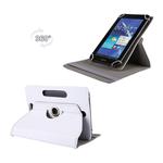 Litchi Texture 360 Degree Rotatable Universal Leather Case with Sleep / Wake-up & Holder for 7.0 inch Tablet PC(White)