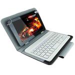 Universal Bluetooth Keyboard with Leather Tablet Case & Holder for Ainol / PiPO / Ramos 7.0 Inch / 7.8 Inch / 8.0 Inch Tablet PC(Black)
