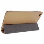 Steel Wire Texture Magnetic Horizontal Flip Leather Case with Three-Folding Holder for Huawei MediaPad M2 8.0(Gold)