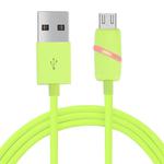 1M Circular Bobbin Gift Box Style Micro USB to USB 2.0 Data Sync Cable with LED Indicator Light, For Samsung, HTC, Sony, Huawei, Xiaomi(Green)