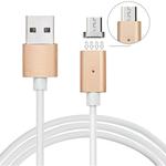1m Metal Head Magnetic Micro USB to USB Data Sync Charging Cable, For Samsung, Huawei, HTC, Xiaomi Mobile Phones(Gold)