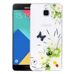 For Galaxy A5 (2016) / A510 White Chrysanthemum Pattern IMD Workmanship Soft TPU Protective Case