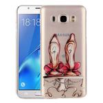 For Galaxy J5 (2016) / J510 Red High-heel Shoes Pattern IMD Workmanship Soft TPU Protective Case