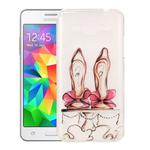 For Galaxy Grand Prime / G530 Red High-heel Shoes Pattern IMD Workmanship Soft TPU Protective Case
