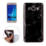 For Galaxy J5(2016) / J510 Black Marbling Pattern Soft TPU Protective Back Cover Case