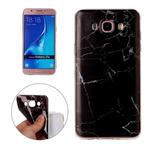 For Galaxy J7(2016) / J710 Black Marbling Pattern Soft TPU Protective Back Cover Case