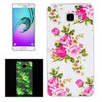 For Galaxy A5 (2016) / A510 Noctilucent Rose Flower Pattern IMD Workmanship Soft TPU Back Cover Case