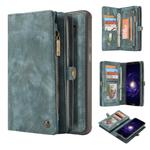 For Galaxy S8 + / G955 Crazy Horse Texture Flip Detachable Back Cover Leather Case with Card Slots & Wallet & Photo Frame(Blue)