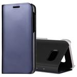 For Galaxy A5 (2017) / A520 Electroplating Mirror Horizontal Flip Leather Case with Holder(Black)