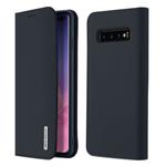 DUX DUCIS WISH Series TPU + PU + Leather Case for Galaxy S10 Plus, with Card Slots & Wallet (Blue)