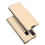 DUX DUCIS Skin Pro Series Horizontal Flip PU + TPU Leather Case for Galaxy A40, with Holder & Card Slots (Gold)