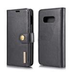 DG.MING Crazy Horse Texture Flip Detachable Magnetic Leather Case for Samsung Galaxy S10 E, with Holder & Card Slots & Wallet(Black)