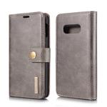 DG.MING Crazy Horse Texture Flip Detachable Magnetic Leather Case for Samsung Galaxy S10 E, with Holder & Card Slots & Wallet(Grey)