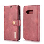 DG.MING Crazy Horse Texture Flip Detachable Magnetic Leather Case for Samsung Galaxy S10 E, with Holder & Card Slots & Wallet(Red)