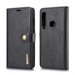 DG.MING Crazy Horse Texture Flip Detachable Magnetic Leather Case for Galaxy A9 (2018), with Holder & Card Slots & Wallet (Black)