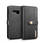 DG.MING Lambskin Detachable Horizontal Flip Magnetic Case for Galaxy S10 E, with Holder & Card Slots & Wallet(Black)