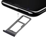 For Galaxy S8 SIM Card Tray + Micro SD Tray (Black)