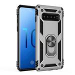 Sergeant Armor Shockproof TPU + PC Protective Case for Galaxy S10, with 360 Degree Rotation Holder (Silver)