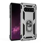 Sergeant Armor Shockproof TPU + PC Protective Case for Galaxy S10 Plus, with 360 Degree Rotation Holder(Silver)
