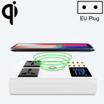 YC-CDA10W 10W Multi Port USB Intelligent Digital Display Fast Charging Wireless Charger, EU Plug